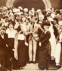 Canadian Women Tell King Edward VIII a Joke, at Ontario Agricultural College, 1919